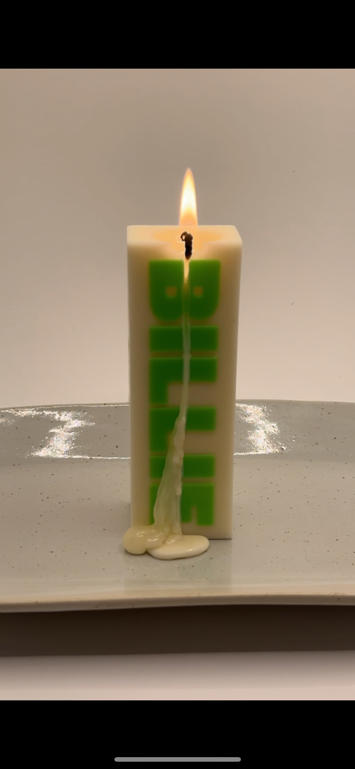 Worded Billie Candle - Uncented